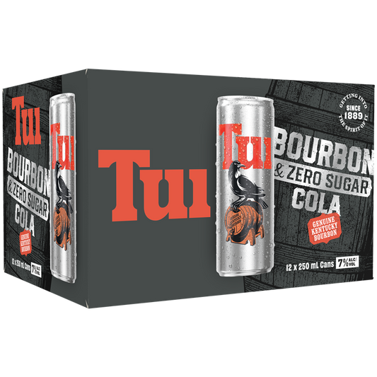Tui Bourbon & Zero Sugar Cola 12x250ml