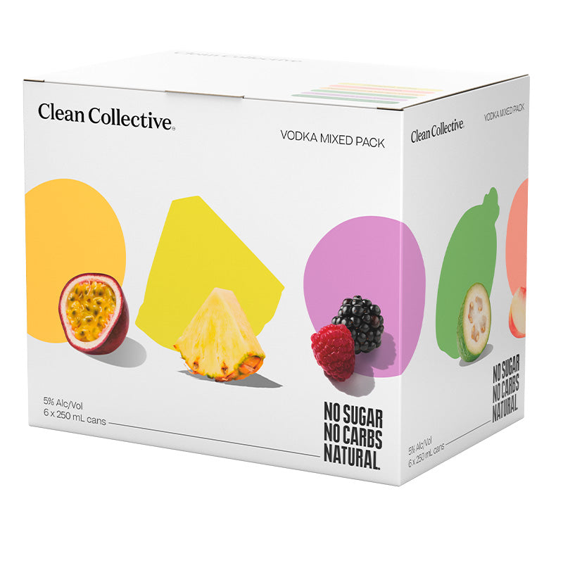 Clean Collective Vodka Mixed Pack 5% Cans 6x250ml