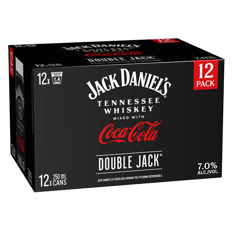 Jack Daniel’s Double Jack & Coca Cola 12x250ml cans 7%