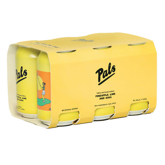 Pals Pineapple, Lime & Soda 6pk 330ml Cans