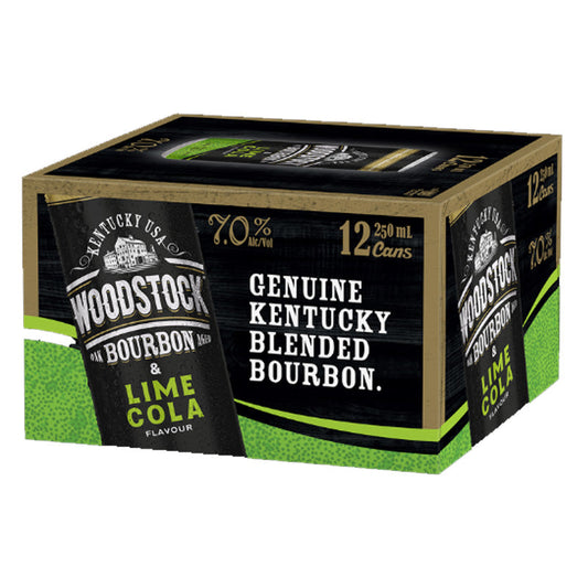 Woodstock Bourbon and Lime 7% 250ml can 12 pack