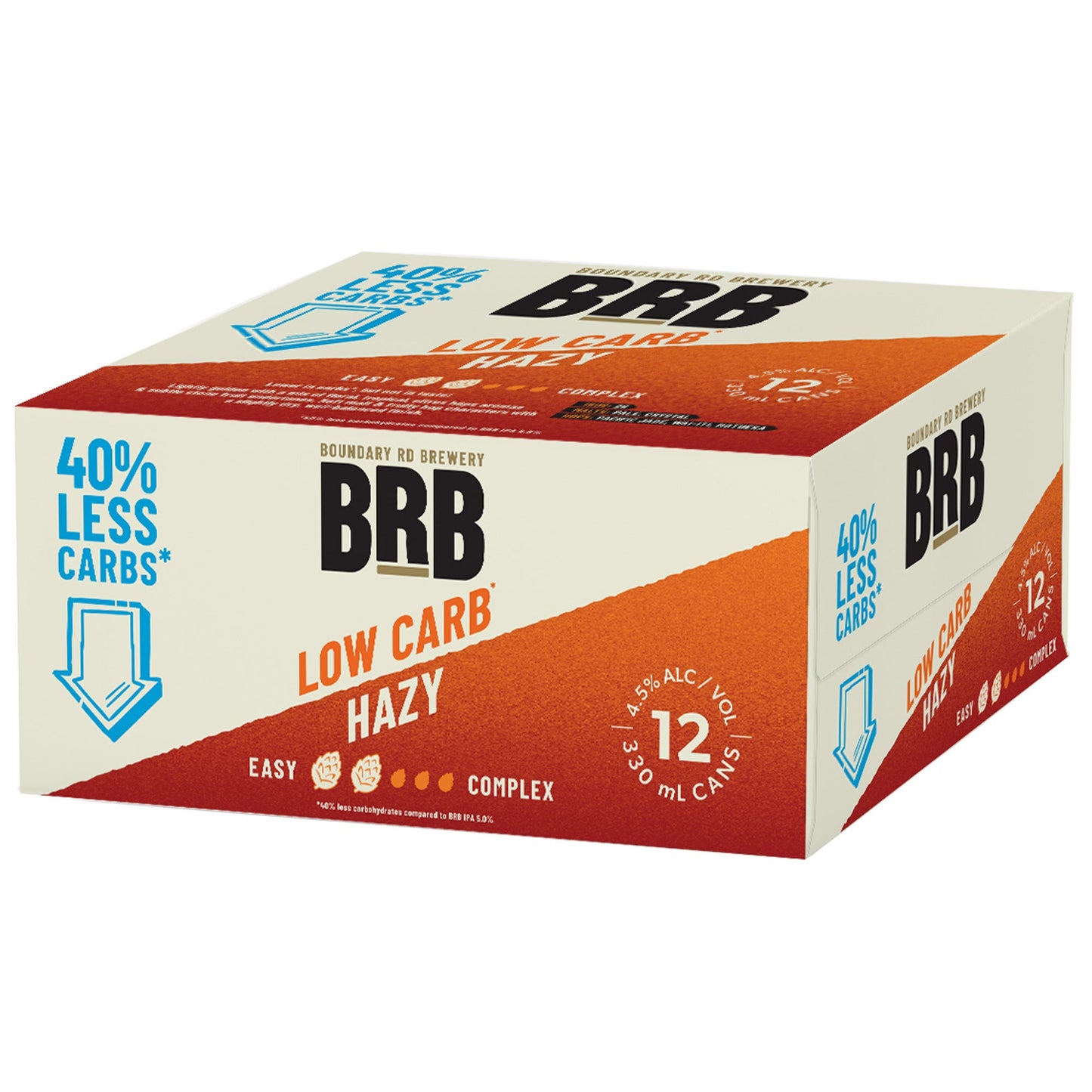 Boundary Road Brewery Low Carb Hazy Pale Ale 12 Pack Cans