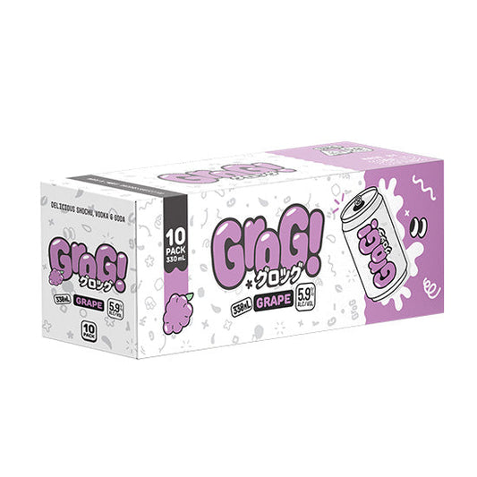 Grog Grape 5.9% 10 Pack 330ml Cans