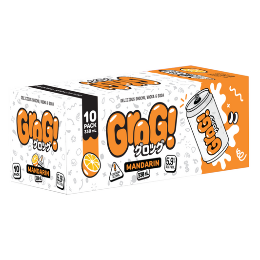 Grog Mandarin 5.9% 10 Pack 330ml Cans