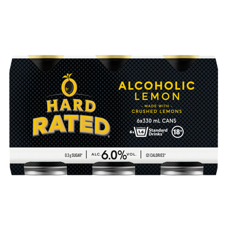Hard Rated Alcoholic Lemon cans 6pk