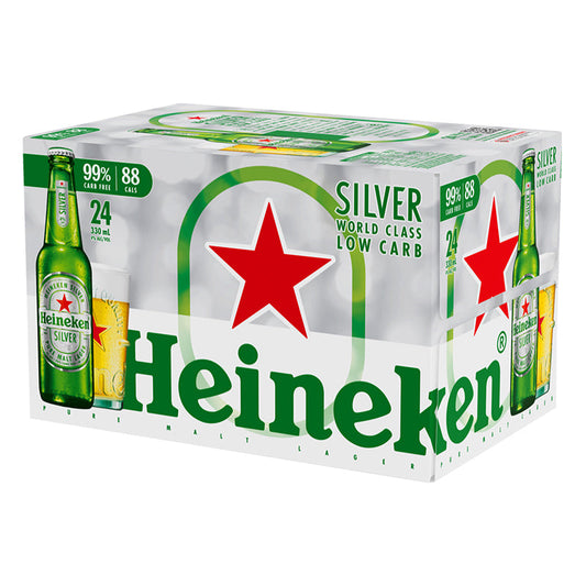 Heineken Silver Low Carb 24pk Btls
