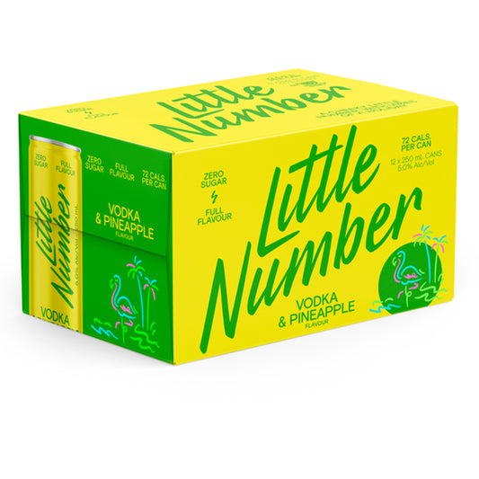 Little Number Vodka & Pineapple Cans 5% 12x250ml