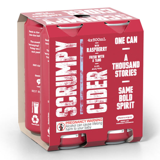 Scrumpy Raspberry 500ml 4pk cans
