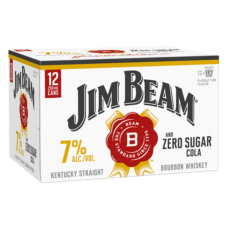 Jim Beam Zero 7% 12pk 250 Ml Cans