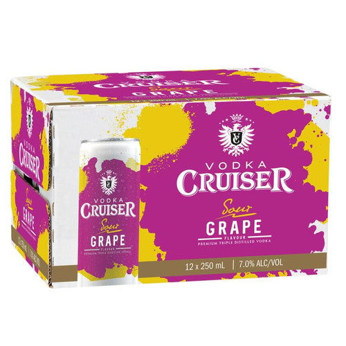 Cruiser Sour Grape 7% 250ml 12pk Cans