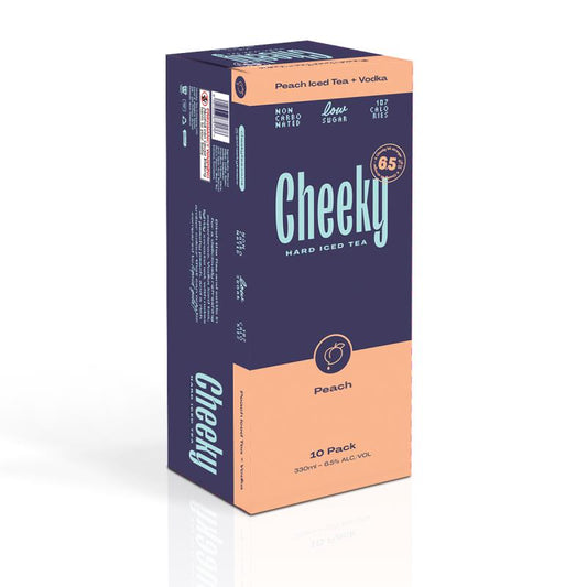 Cheeky Hard Iced Tea - Peach 6.5% 10pk