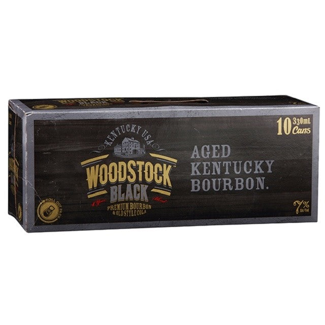 Woodstock Black 7% 10pk 330ml Cans